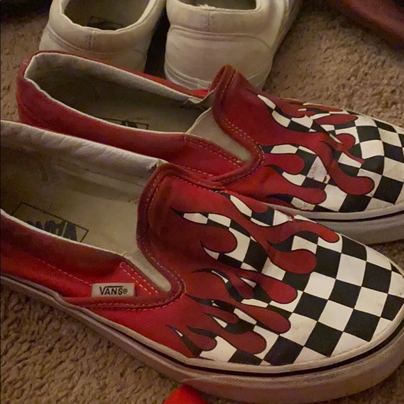 red checkered fire vans